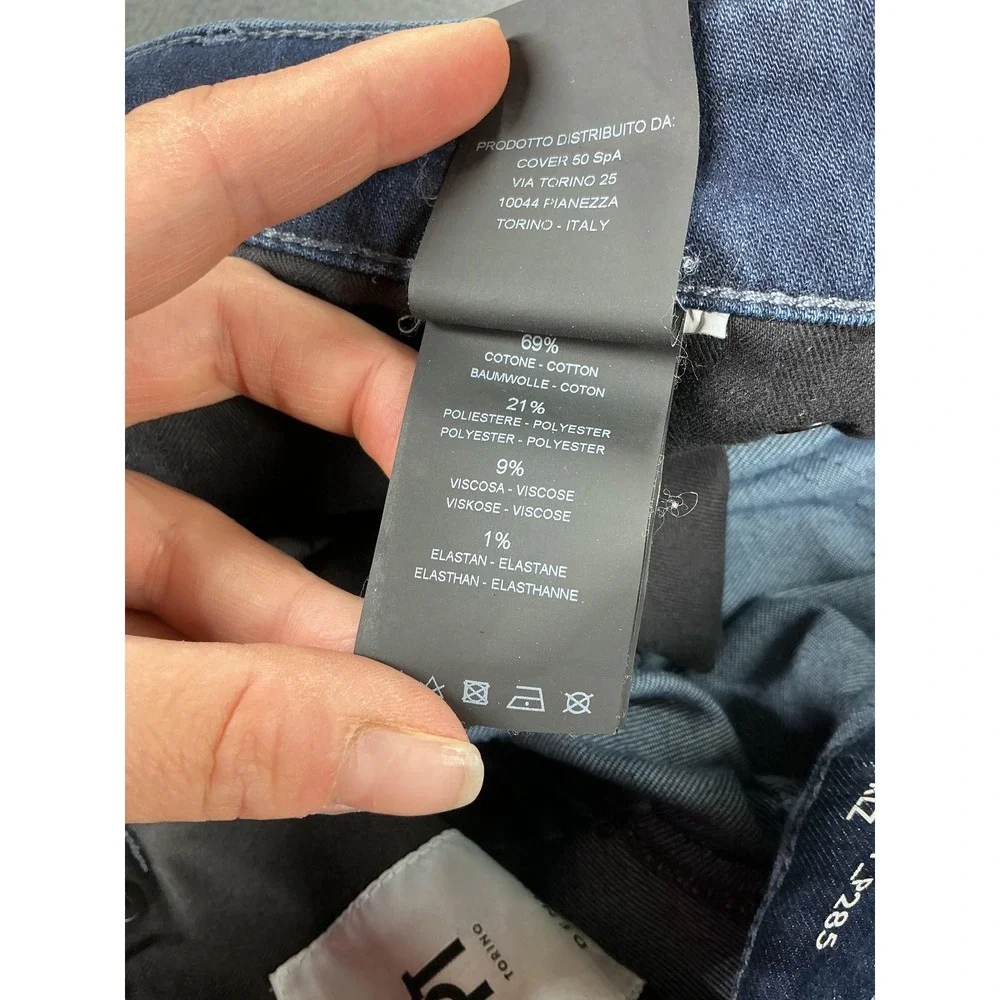 PT Torino Pants Mens 38x32 Blue Chino Regular Fit Stretch Denim Casual Italy